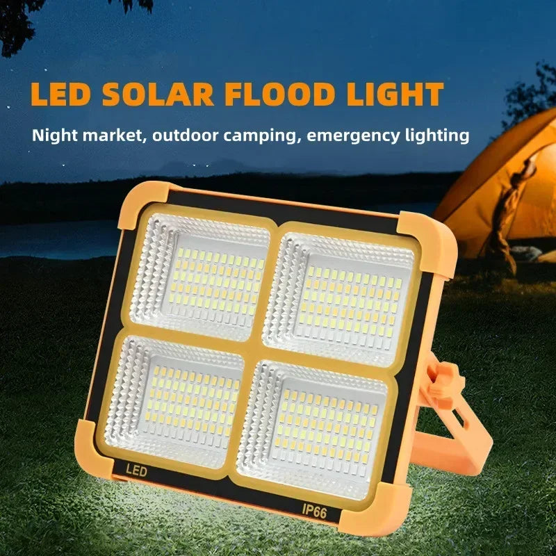 Projecteur solaire portable 500W rechargeable pour camping