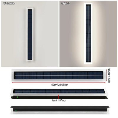 Applique Solaire Murale LED 60cm Acrylique Porche Patio
