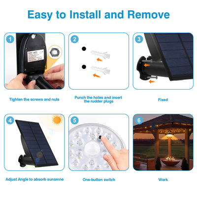 Lampe solaire suspendue éclairant un garage la nuit
