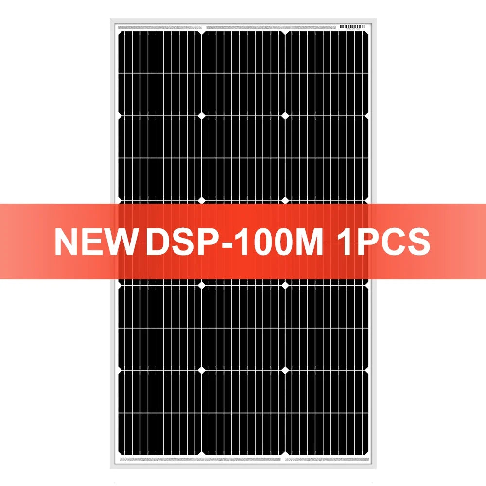 Panneau Solaire Rigide Monocristallin 100W 200W Étanche Camping