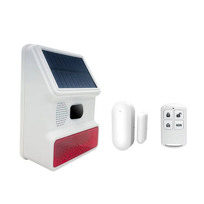 Alarme Solaire Sans Fil Sirène et Détecteur Porte-Fenêtre
