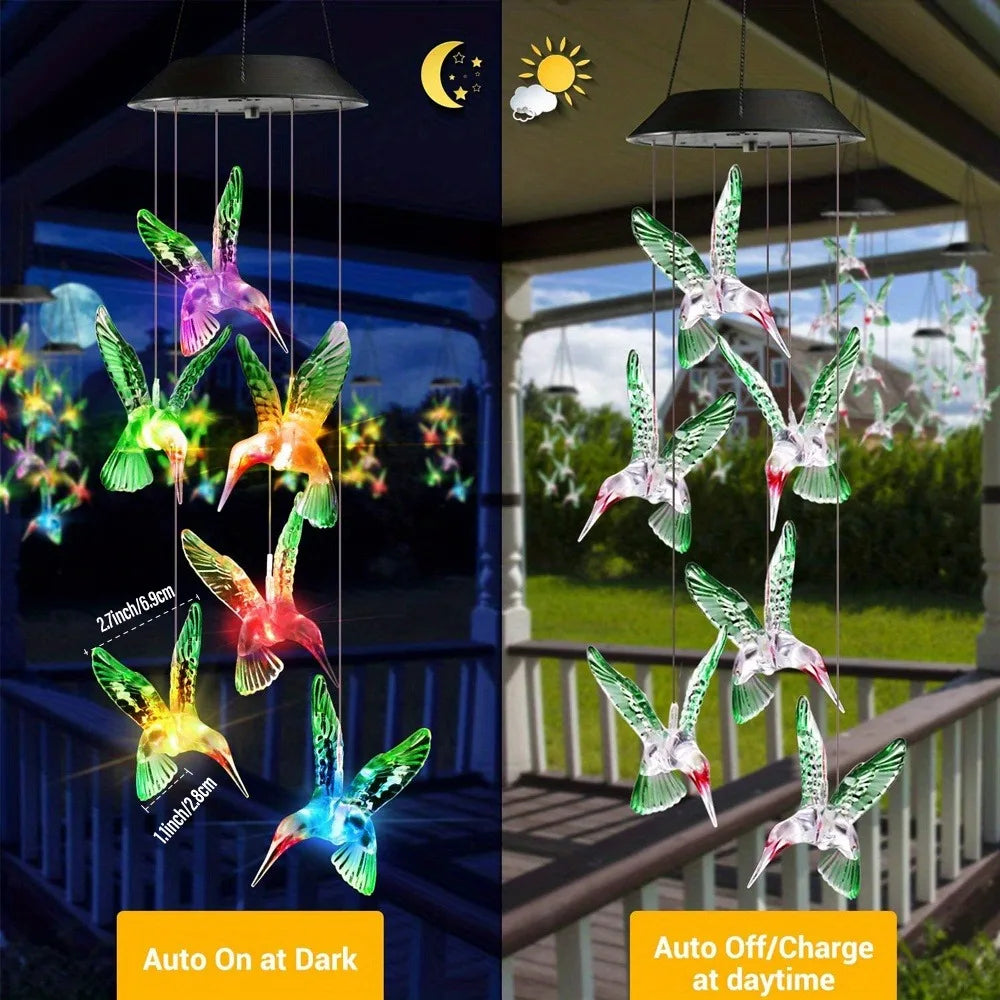 Lampe Solaire Colibri Décorative pour Extérieur