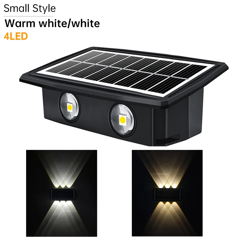 Applique Murale Décorative Solaire RGB Étanche Jardin Escalier