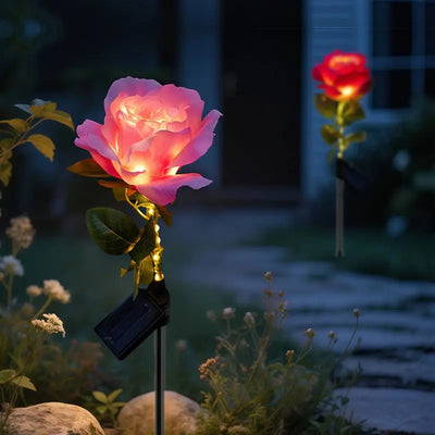 Piquet Solaire de Jardin Fleur Lumineuse pour Pelouse