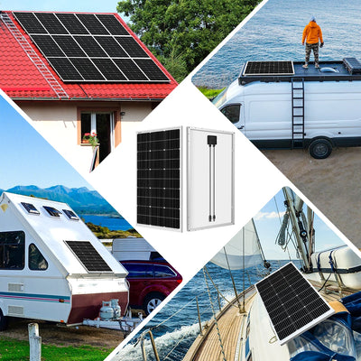 Panneau Solaire Rigide Monocristallin 100W 200W Étanche Camping