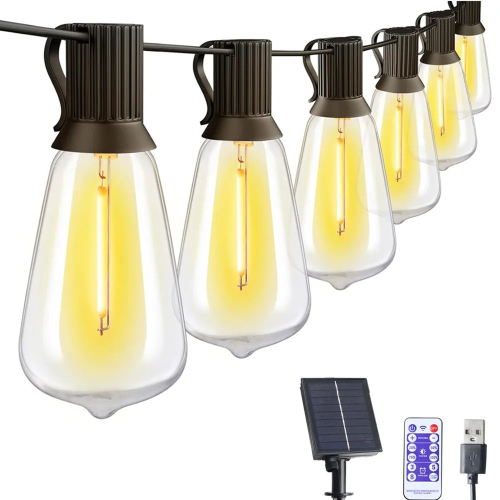Guirlande solaire LED ST38 à double charge USB