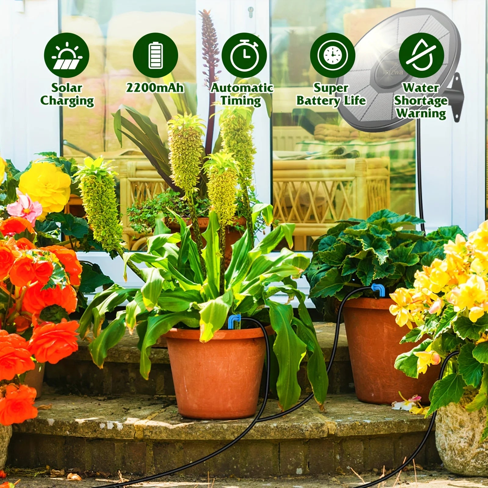 Kit Irrigation Solaire Goutte à Goutte avec Minuterie