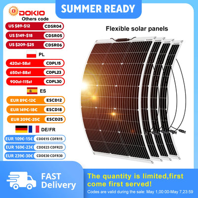 Panneau solaire flexible monocristallin 400W pour camping-car