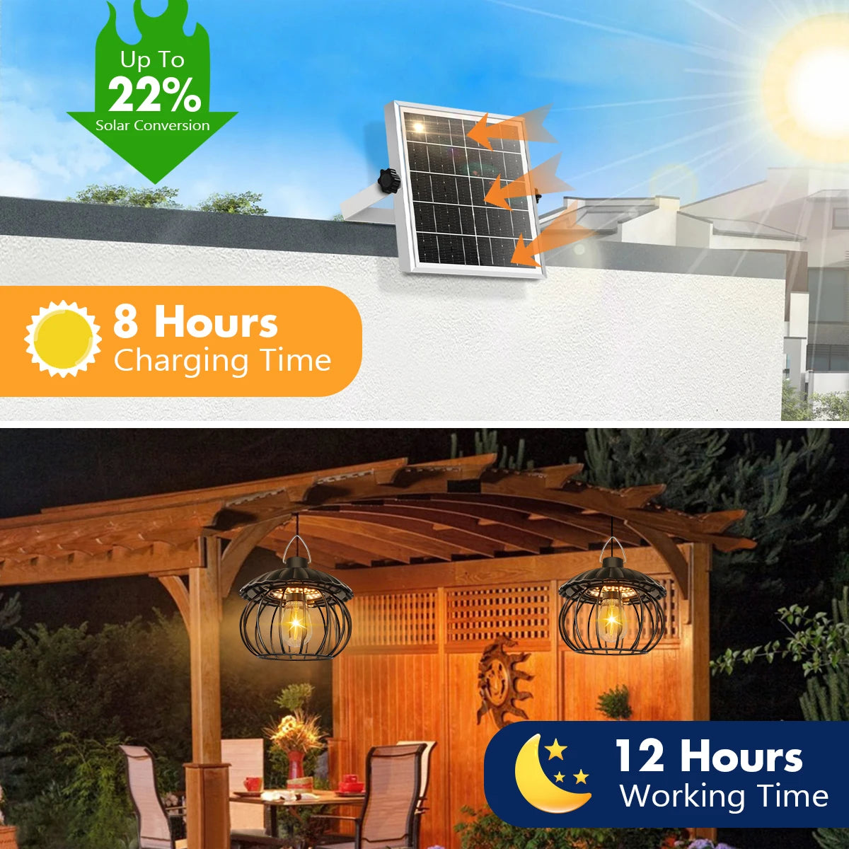 Lanterne Solaire Citrouille Halloween avec Télécommande Jardin