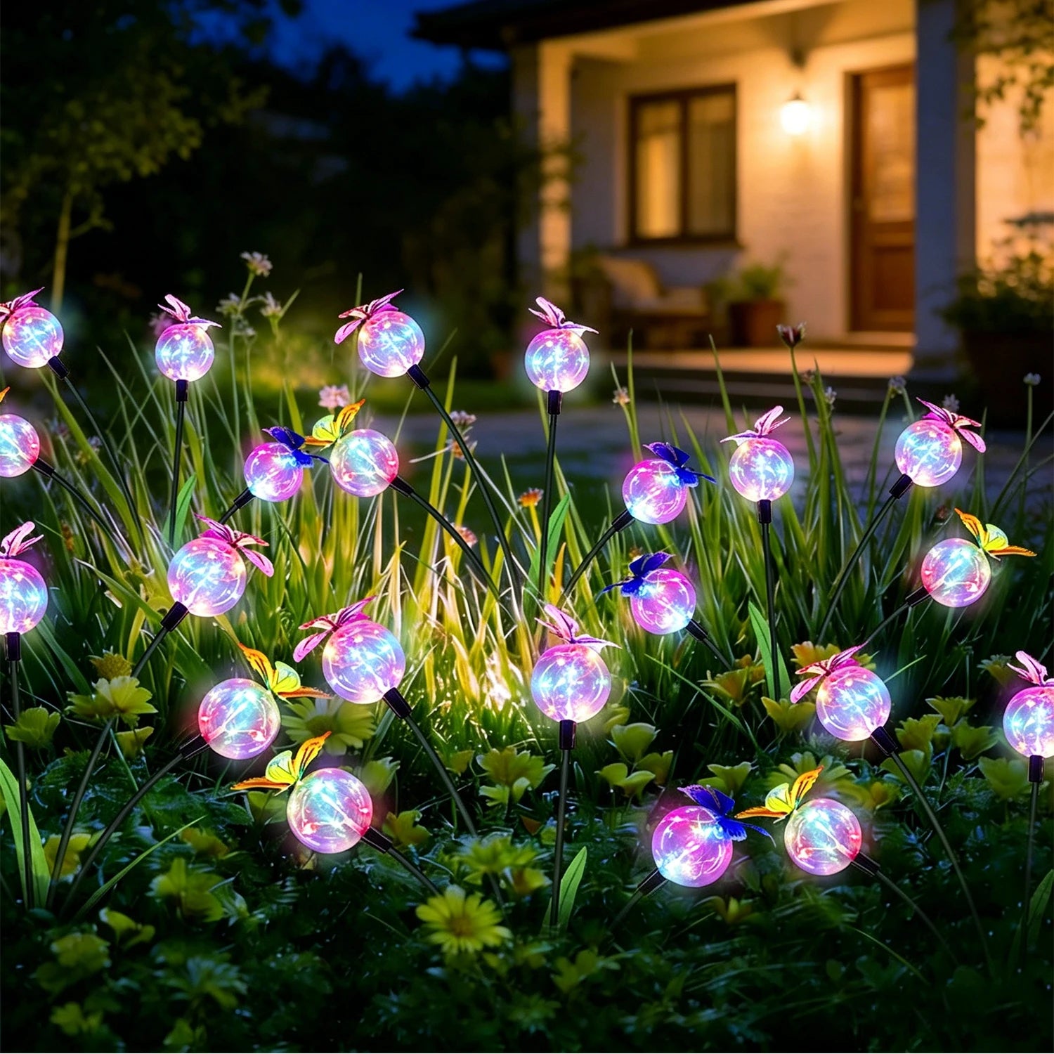 Lampe Solaire Luciole LED Étanche Décoration Jardin Pelouse