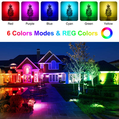 Projecteur Solaire RGB LED Étanche IP65 Jardin Noël Halloween