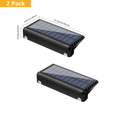 Lampe Solaire Clôture Terrasse Jardin 4 LED Étanche IP65