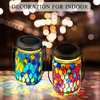 Lampe Solaire Décorative en Mosaïque de Verre