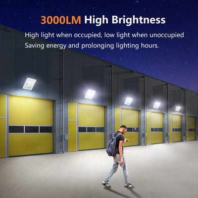 Projecteur solaire avec télécommande allumé la nuit