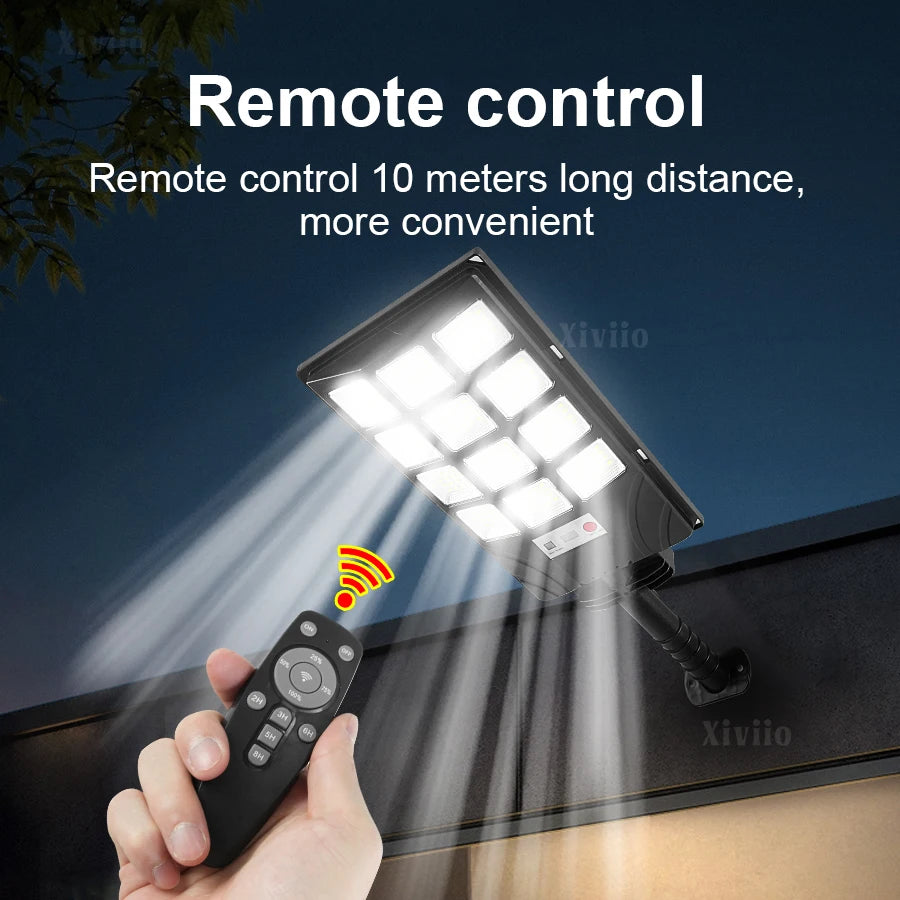 Lampe Solaire Murale LED Puissante Détecteur Mouvement Rue