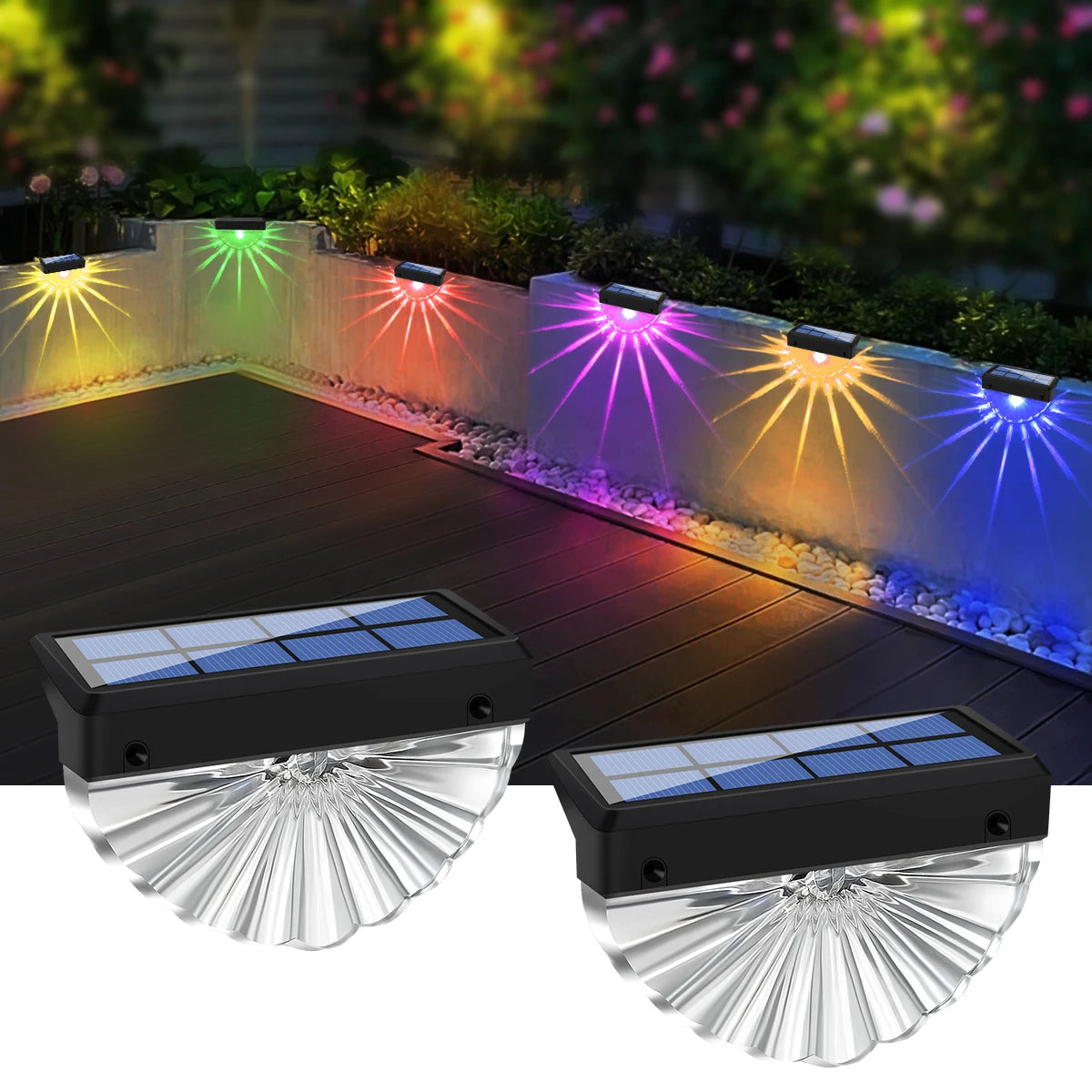 Lampe solaire LED pour pont et escalier étanche pour patio