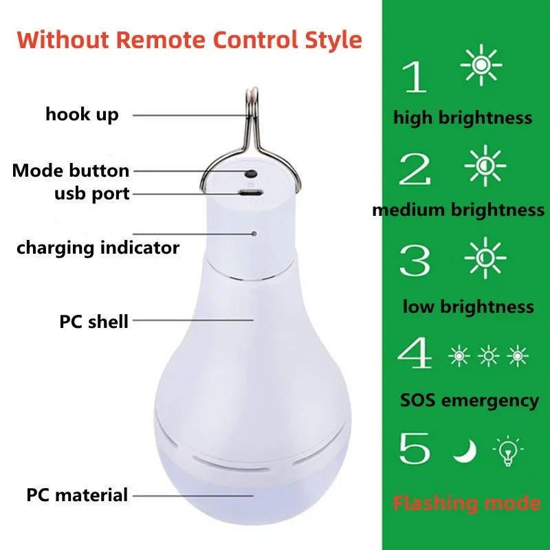 Ampoule LED solaire pour le camping