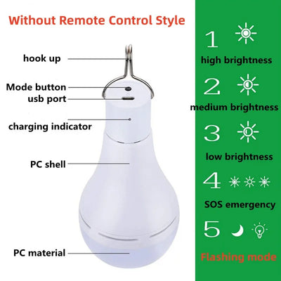 Ampoule LED solaire pour le camping