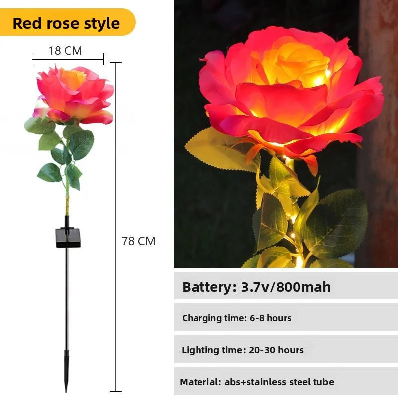 Piquet Solaire de Jardin Fleur Lumineuse pour Pelouse