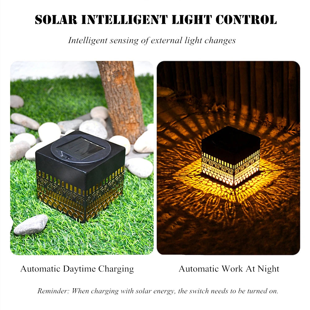 Applique Murale Solaire Lanterne Fer Ătanche Jardin Patio â installĂ©e en extĂ©rieur sur un mur