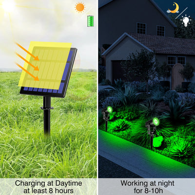 Spot Solaire Paysager LED Vert Étanche IP65 Jardin Extérieur