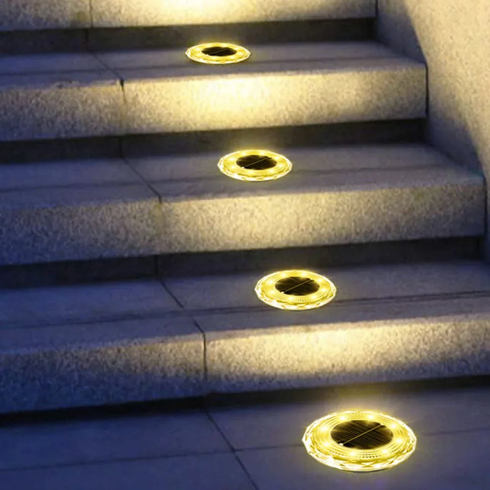 Panneau solaire de la lampe souterraine 8 LED