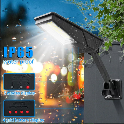 Lampadaire Solaire 60 ou 138 LED Télécommande Détecteur