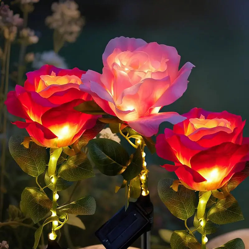 Piquet Solaire de Jardin Fleur Lumineuse pour Pelouse
