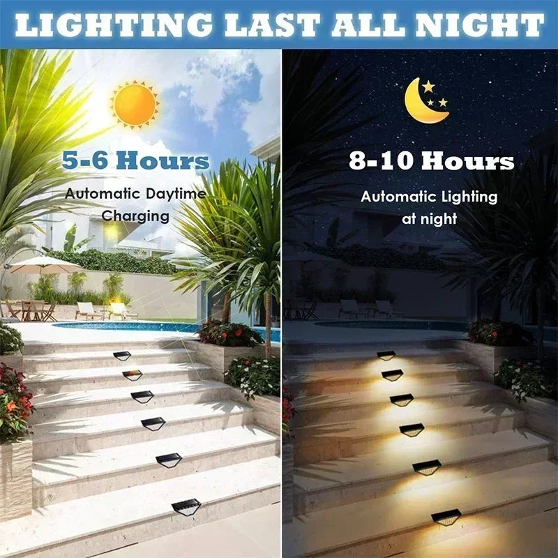 Lampe Solaire Escalier LED Blanc Chaud Étanche IP65