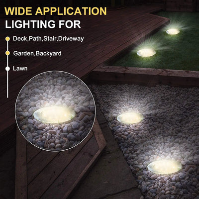 Projecteur Solaire Enterré 8 à 20 LED Décoratif Jardin