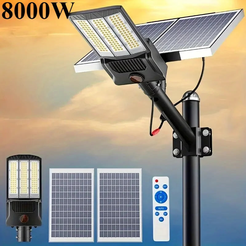 Réverbère Solaire Extérieur Parking Commercial Projecteur Sécurité Jardin