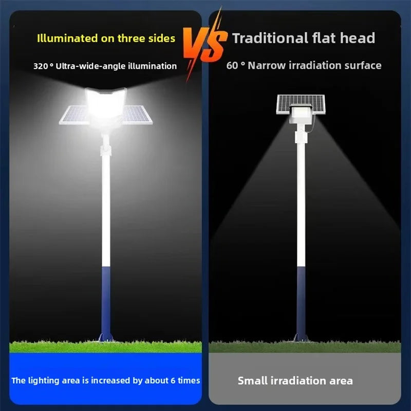 Lampadaire solaire ultra lumineux pour jardin, cour et terrasse