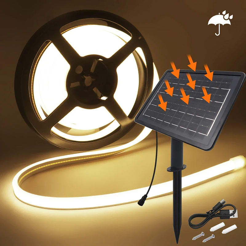Bande LED NĂ©on Solaire Ătanche 8 Modes