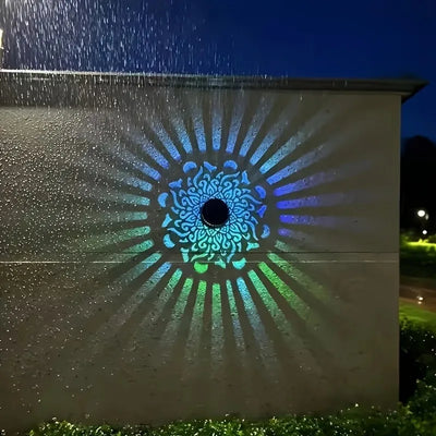 Applique Solaire Projecteur Mandala LED Étanche Jardin