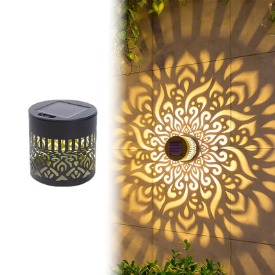 Projecteur Solaire Mandala Tournesol Mural pour Jardin