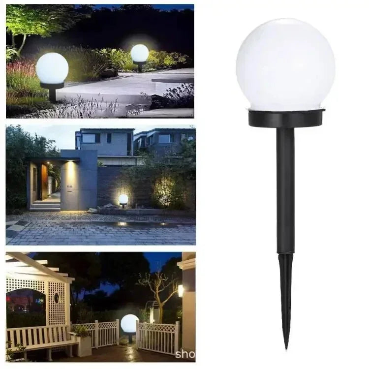 Ampoule Solaire LED Extérieure Étanche Lampe Boule Jardin Cour