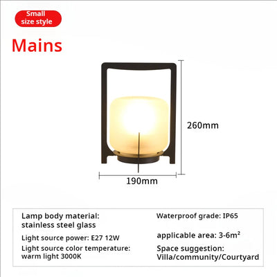 Lampe Solaire de Jardin Colonne pour Pelouse et Allée – résistant aux intempéries, étanche