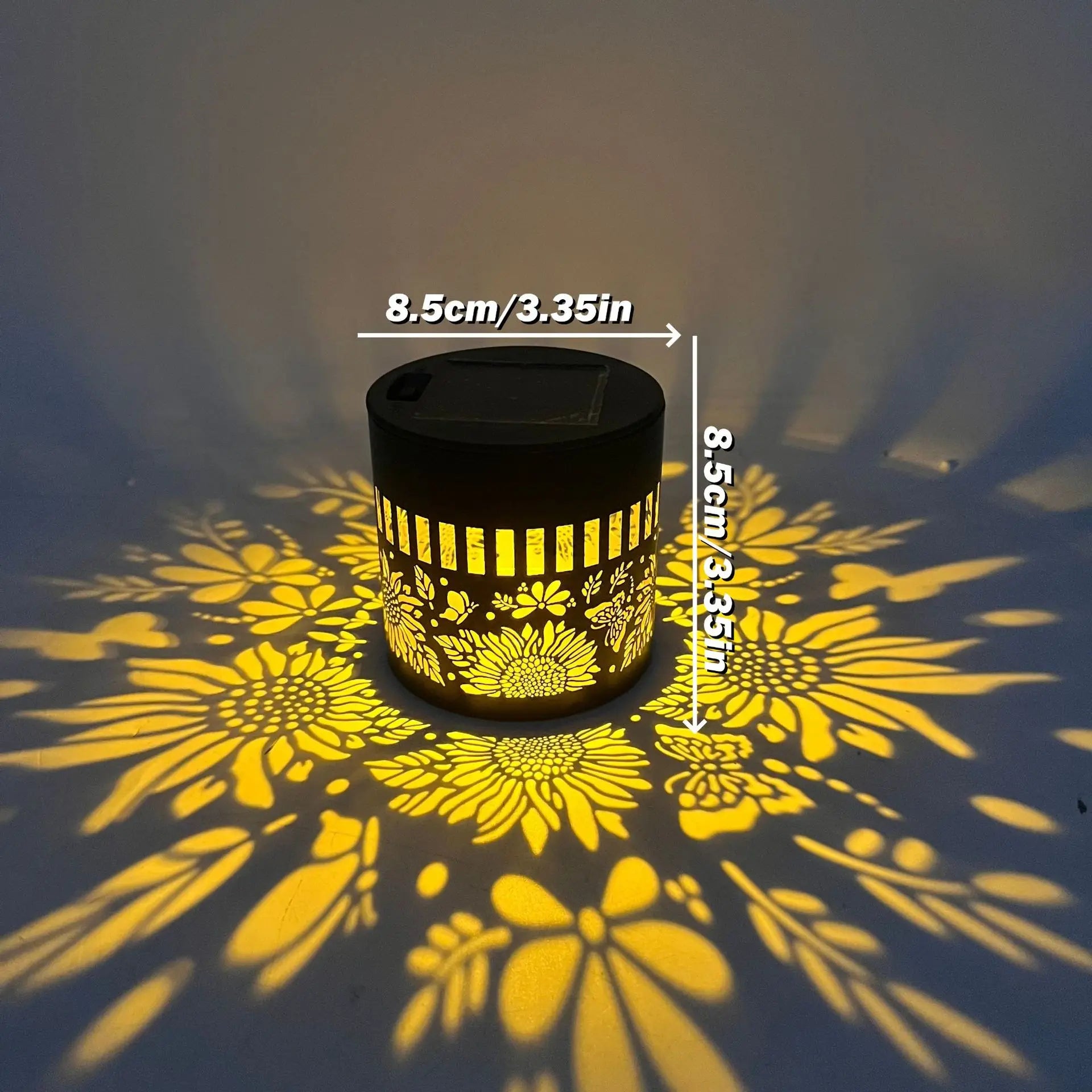 Projecteur Solaire Mandala Tournesol Mural pour Jardin