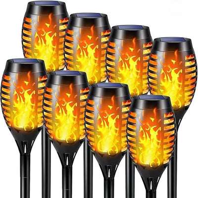 Lampe de poche solaire 12 LED effet flamme autonome