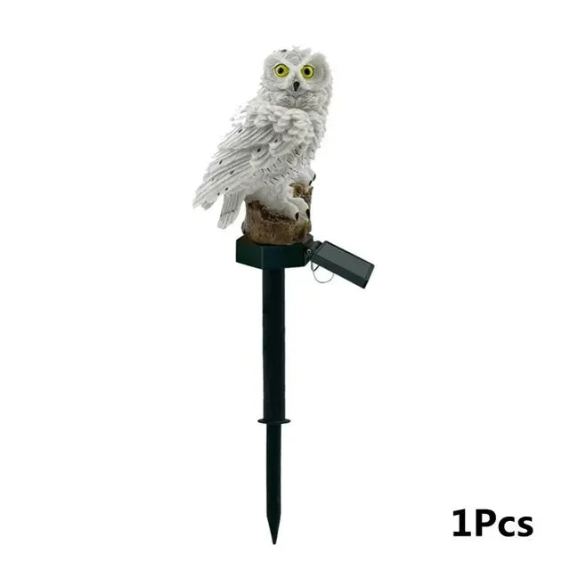 Lampe Solaire Hibou LED Étanche pour Jardin