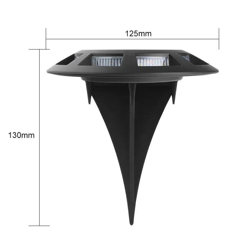 Lampe Solaire au Sol 16 LED IP65 Étanche Jardin Pelouse Allée