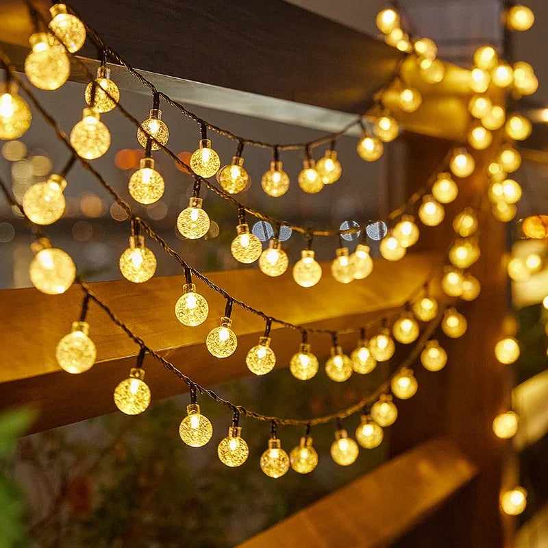 Guirlande Solaire Boules à Bulles Étanche Noël et Terrasse