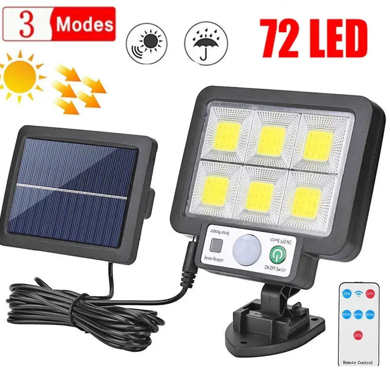 Applique Solaire LED Fendue Capteur Mouvement Extérieure Étanche Jardin
