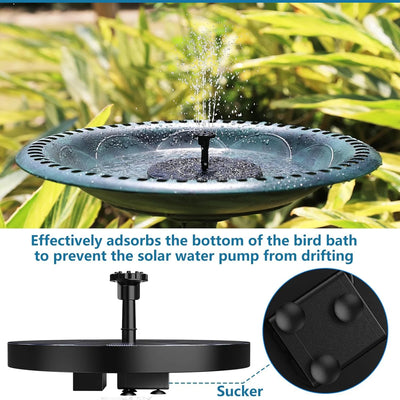 Fontaine Solaire Cascade pour Bain d'Oiseaux de Jardin