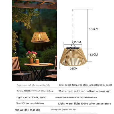 Lampe Solaire Suspendue Décorative pour Jardin – lumière chaude et chaleureuse