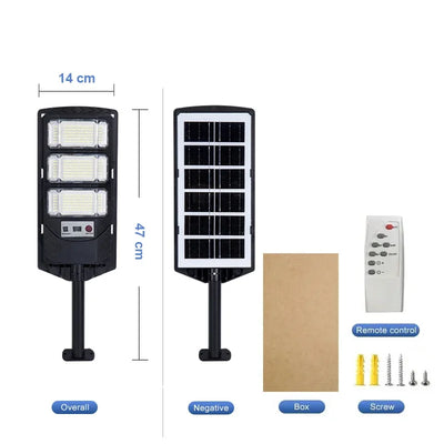 Projecteur solaire LED puissant avec capteur de mouvement pour rue et jardin