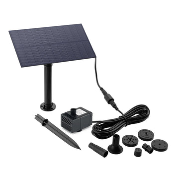 Kit Fontaine Solaire 5 W à 5 Buses pour Bassin de Jardin