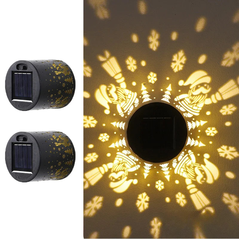Applique Solaire Bonhomme de Neige LED Étanche pour Clôture