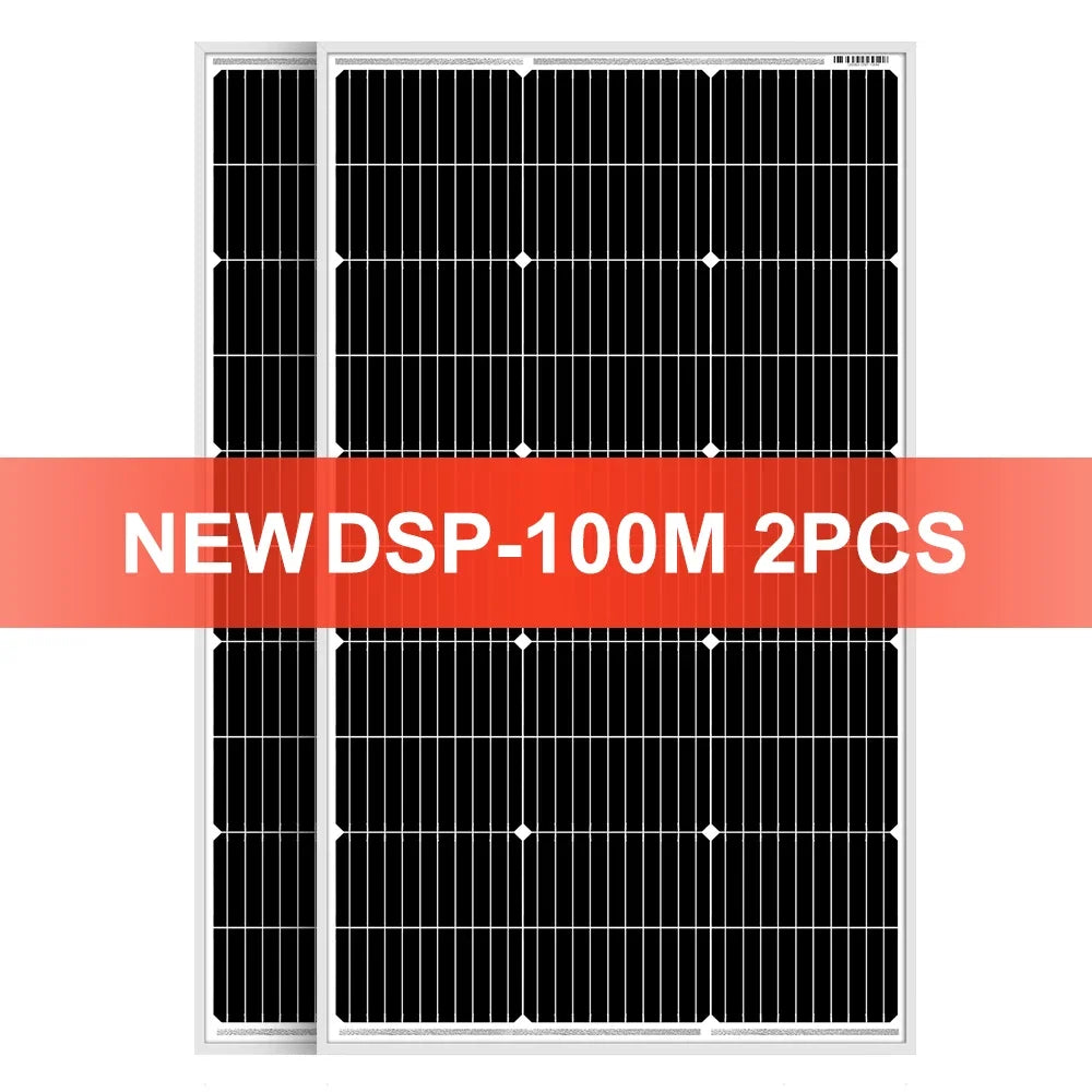 Panneau Solaire Rigide Monocristallin 100W 200W Étanche Camping