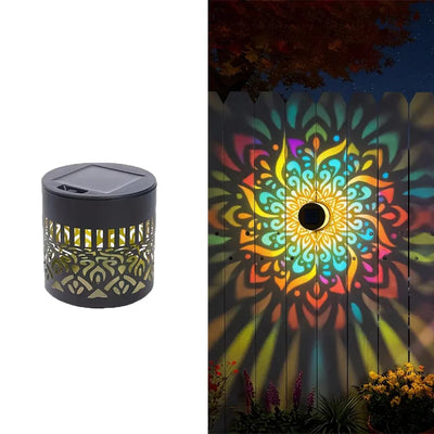Projecteur Solaire Mandala Tournesol Mural pour Jardin